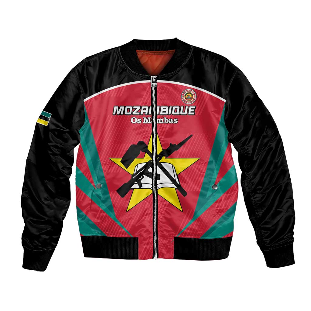 Afro Mozambique Football Custom Bomber Jacket Go Os Mambas