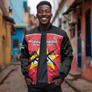 Afro Mozambique Football Custom Bomber Jacket Go Os Mambas