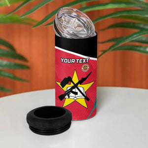 Afro Mozambique Football Custom 4 in 1 Can Cooler Tumbler Go Os Mambas