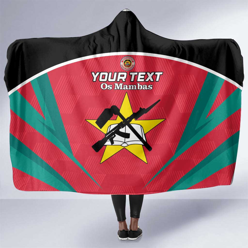 Afro Mozambique Football Custom Hooded Blanket Go Os Mambas