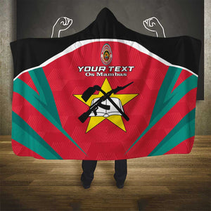 Afro Mozambique Football Custom Hooded Blanket Go Os Mambas