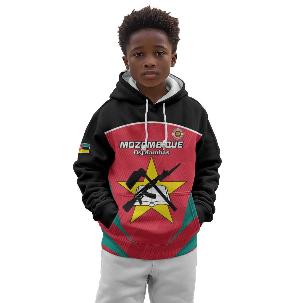 Afro Mozambique Football Custom Kid Hoodie Go Os Mambas