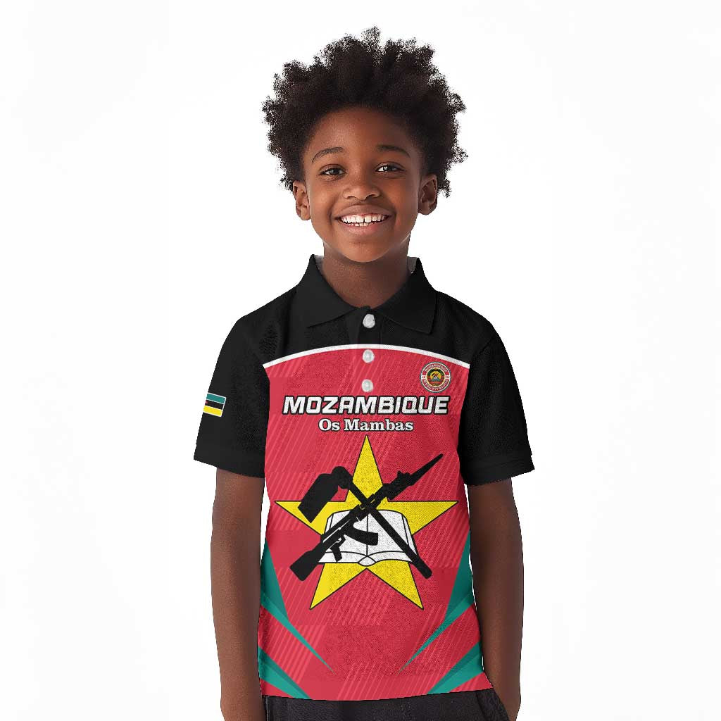 Afro Mozambique Football Custom Kid Polo Shirt Go Os Mambas