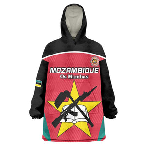 Afro Mozambique Football Custom Kid Wearable Blanket Hoodie Go Os Mambas