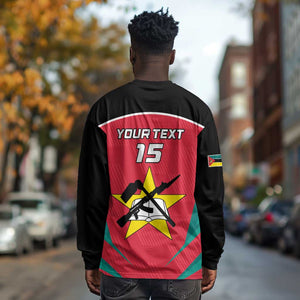 Afro Mozambique Football Custom Long Sleeve Shirt Go Os Mambas