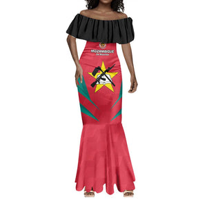 Afro Mozambique Football Custom Mermaid Dress Go Os Mambas