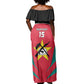 Afro Mozambique Football Custom Off Shoulder Maxi Dress Go Os Mambas