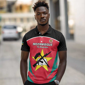 Afro Mozambique Football Custom Polo Shirt Go Os Mambas