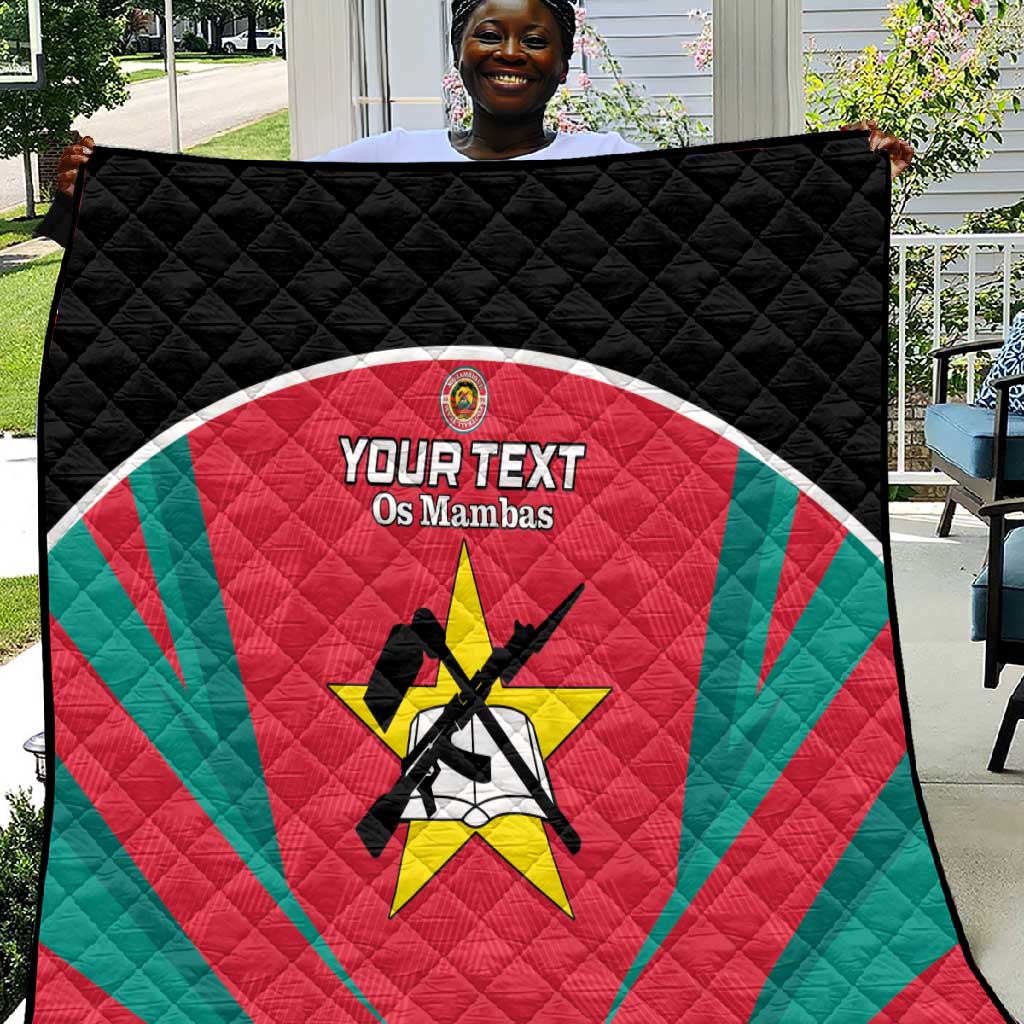 Afro Mozambique Football Custom Quilt Go Os Mambas