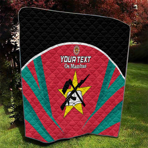 Afro Mozambique Football Custom Quilt Go Os Mambas