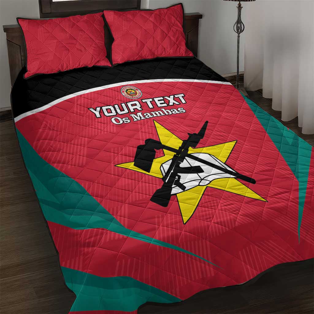 Afro Mozambique Football Custom Quilt Bed Set Go Os Mambas