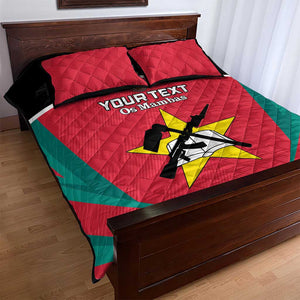 Afro Mozambique Football Custom Quilt Bed Set Go Os Mambas