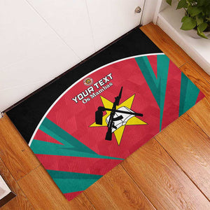 Afro Mozambique Football Custom Rubber Doormat Go Os Mambas