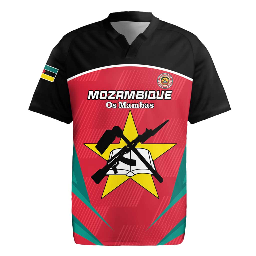 Afro Mozambique Football Custom Rugby Jersey Go Os Mambas