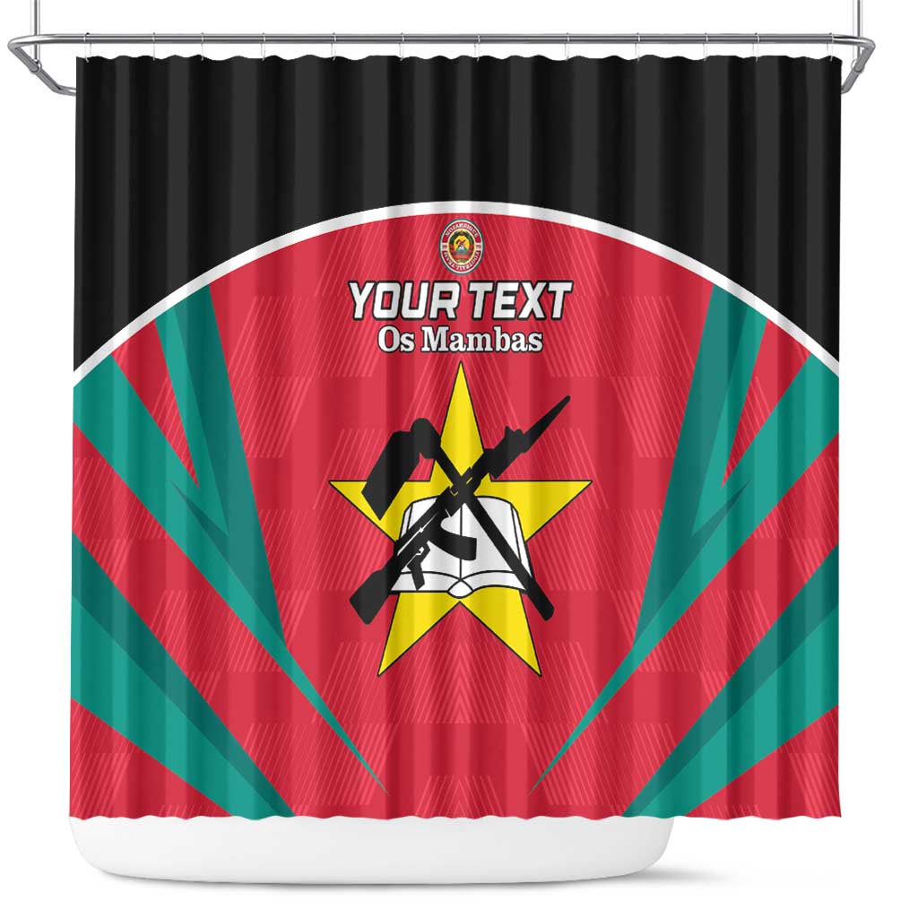 Afro Mozambique Football Custom Shower Curtain Go Os Mambas