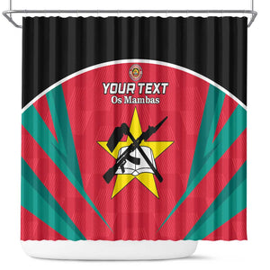 Afro Mozambique Football Custom Shower Curtain Go Os Mambas