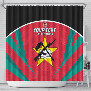 Afro Mozambique Football Custom Shower Curtain Go Os Mambas