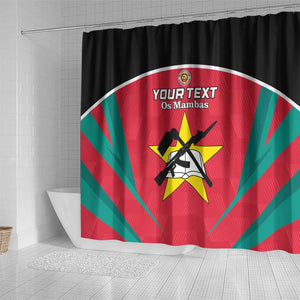 Afro Mozambique Football Custom Shower Curtain Go Os Mambas