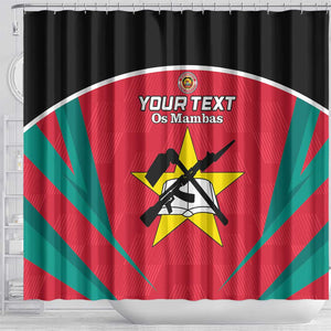 Afro Mozambique Football Custom Shower Curtain Go Os Mambas