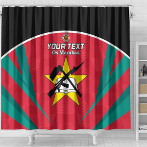 Afro Mozambique Football Custom Shower Curtain Go Os Mambas