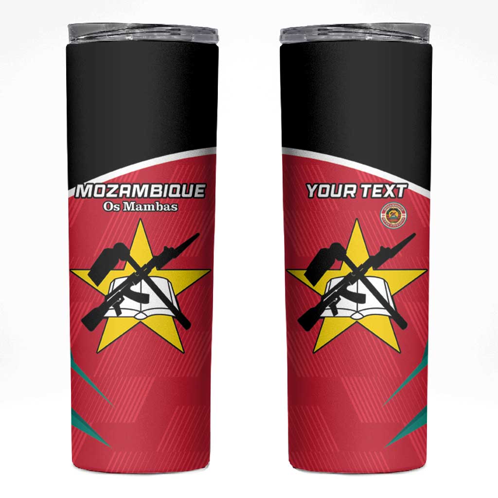 Afro Mozambique Football Custom Skinny Tumbler Go Os Mambas