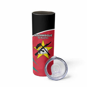 Afro Mozambique Football Custom Skinny Tumbler Go Os Mambas