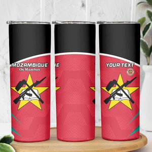 Afro Mozambique Football Custom Skinny Tumbler Go Os Mambas