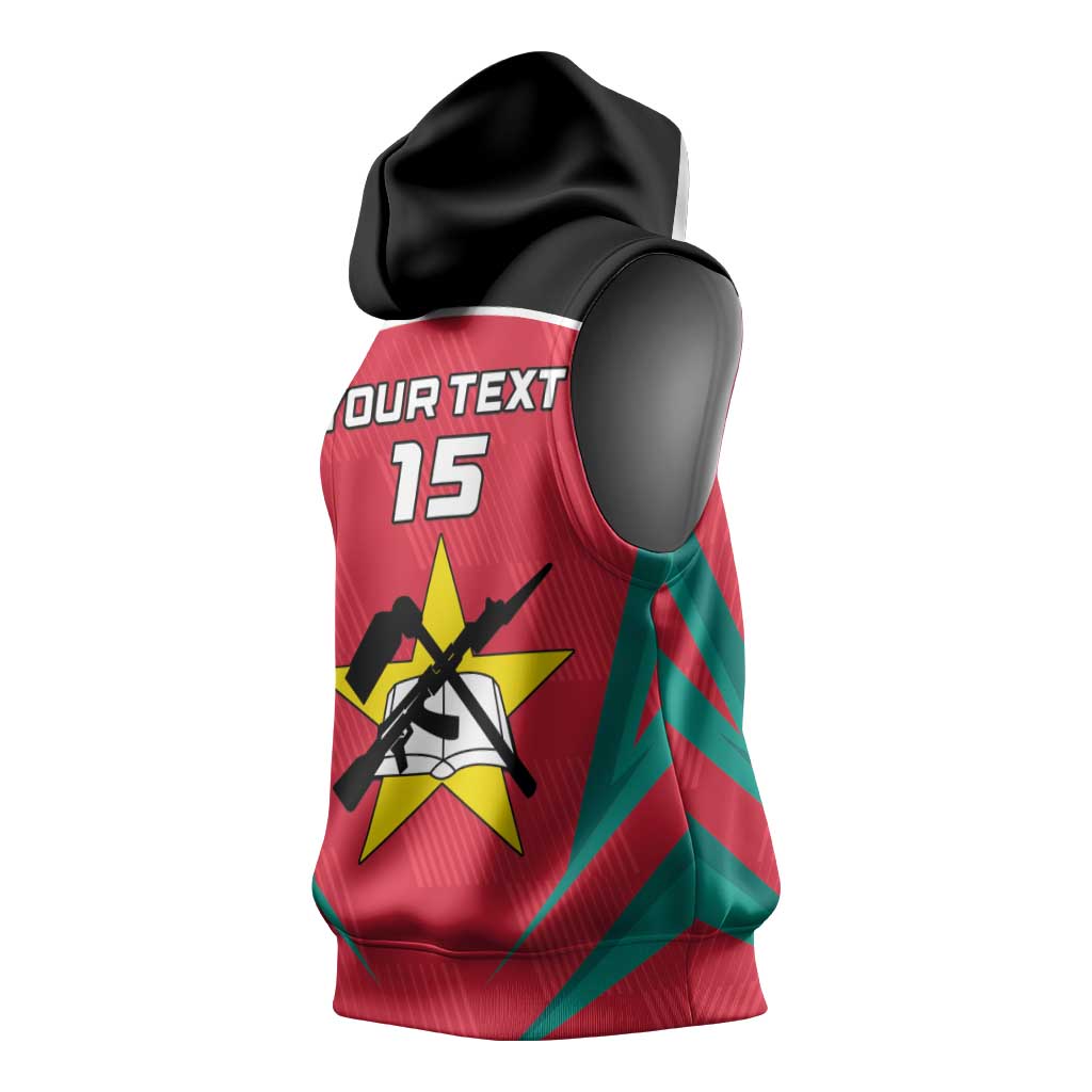 Afro Mozambique Football Custom Sleeveless Hoodie Go Os Mambas - African Pride