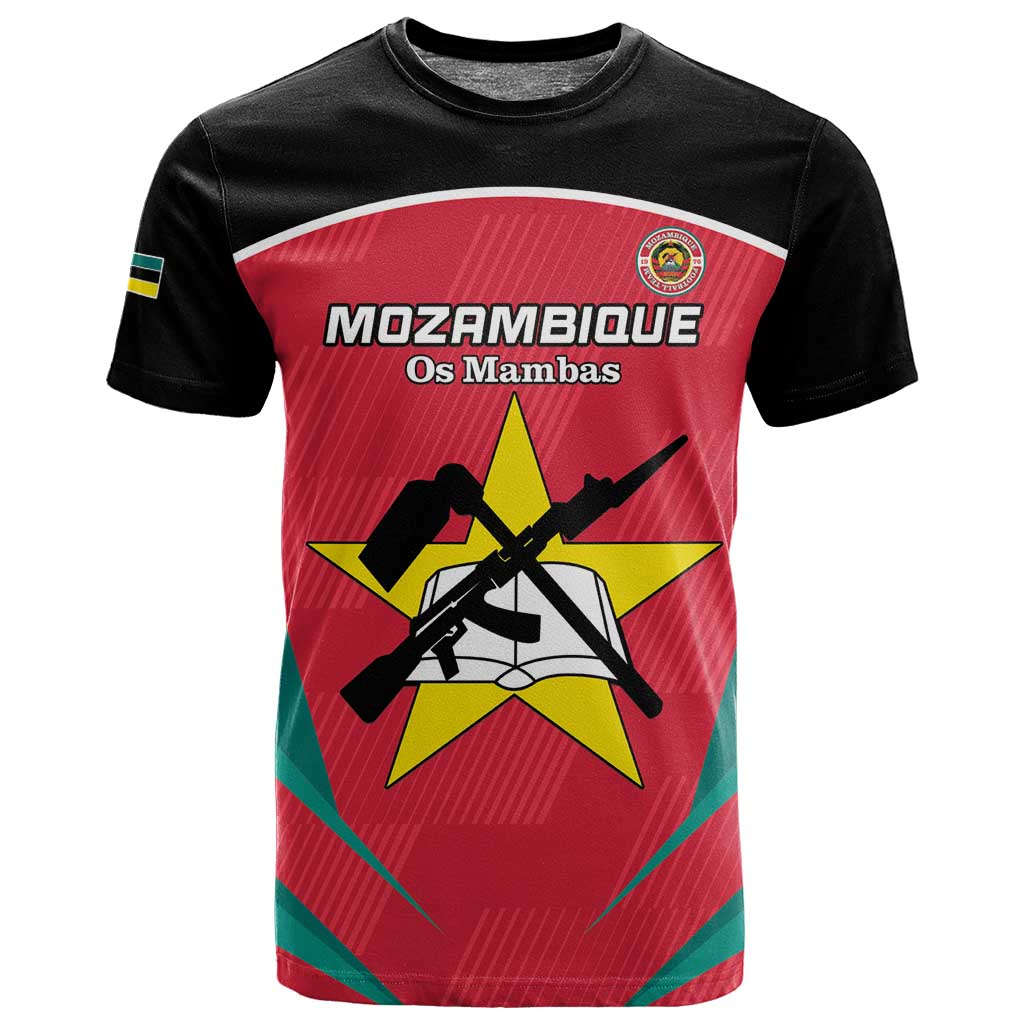 Afro Mozambique Football Custom T shirt Go Os Mambas