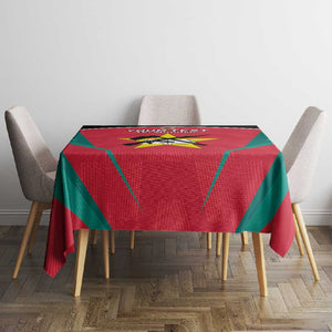 Afro Mozambique Football Custom Tablecloth Go Os Mambas