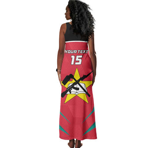 Afro Mozambique Football Custom Tank Maxi Dress Go Os Mambas