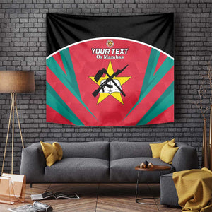 Afro Mozambique Football Custom Tapestry Go Os Mambas