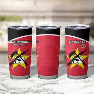 Afro Mozambique Football Custom Tumbler Cup Go Os Mambas