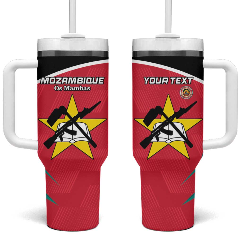 Afro Mozambique Football Custom Tumbler With Handle Go Os Mambas