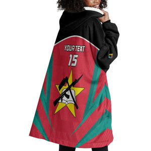 Afro Mozambique Football Custom Wearable Blanket Hoodie Go Os Mambas