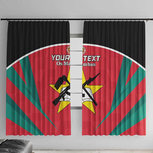 Afro Mozambique Football Custom Window Curtain Go Os Mambas