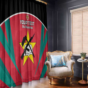 Afro Mozambique Football Custom Window Curtain Go Os Mambas