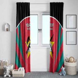 Afro Mozambique Football Custom Window Curtain Go Os Mambas