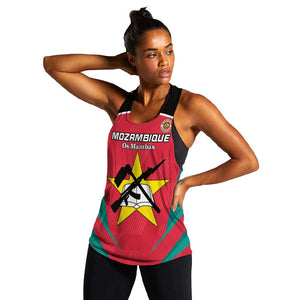 Afro Mozambique Football Custom Women Racerback Tank Go Os Mambas