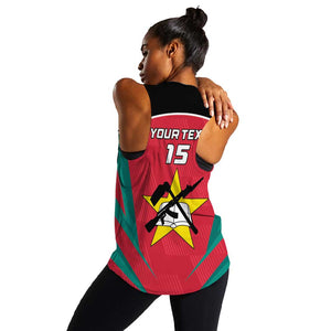 Afro Mozambique Football Custom Women Racerback Tank Go Os Mambas