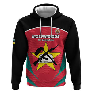 Afro Mozambique Football Custom Zip Hoodie Go Os Mambas