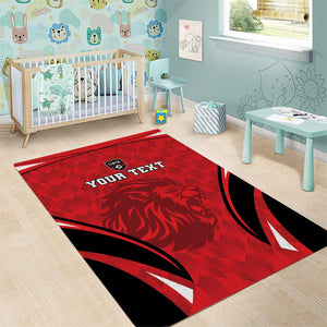 Afro Libya Football Custom Area Rug Barbary Lion - Sporty Style