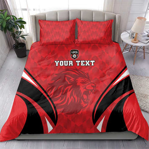 Afro Libya Football Custom Bedding Set Barbary Lion - Sporty Style