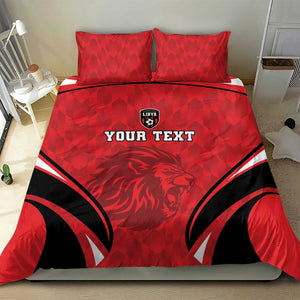 Afro Libya Football Custom Bedding Set Barbary Lion - Sporty Style