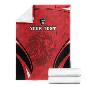 Afro Libya Football Custom Blanket Barbary Lion - Sporty Style