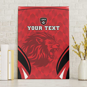 Afro Libya Football Custom Canvas Wall Art Barbary Lion - Sporty Style