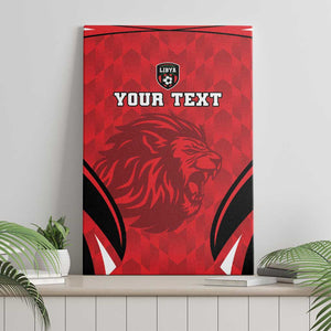 Afro Libya Football Custom Canvas Wall Art Barbary Lion - Sporty Style