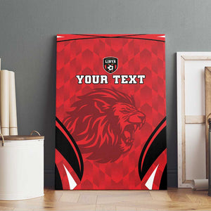 Afro Libya Football Custom Canvas Wall Art Barbary Lion - Sporty Style