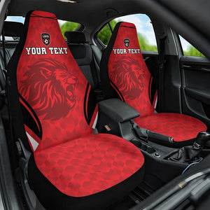 Afro Libya Football Custom Car Seat Cover Barbary Lion - Sporty Style