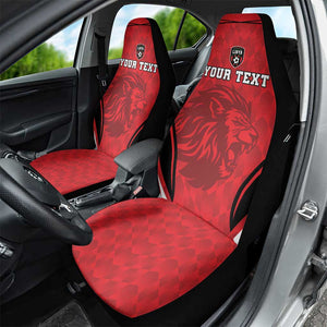 Afro Libya Football Custom Car Seat Cover Barbary Lion - Sporty Style